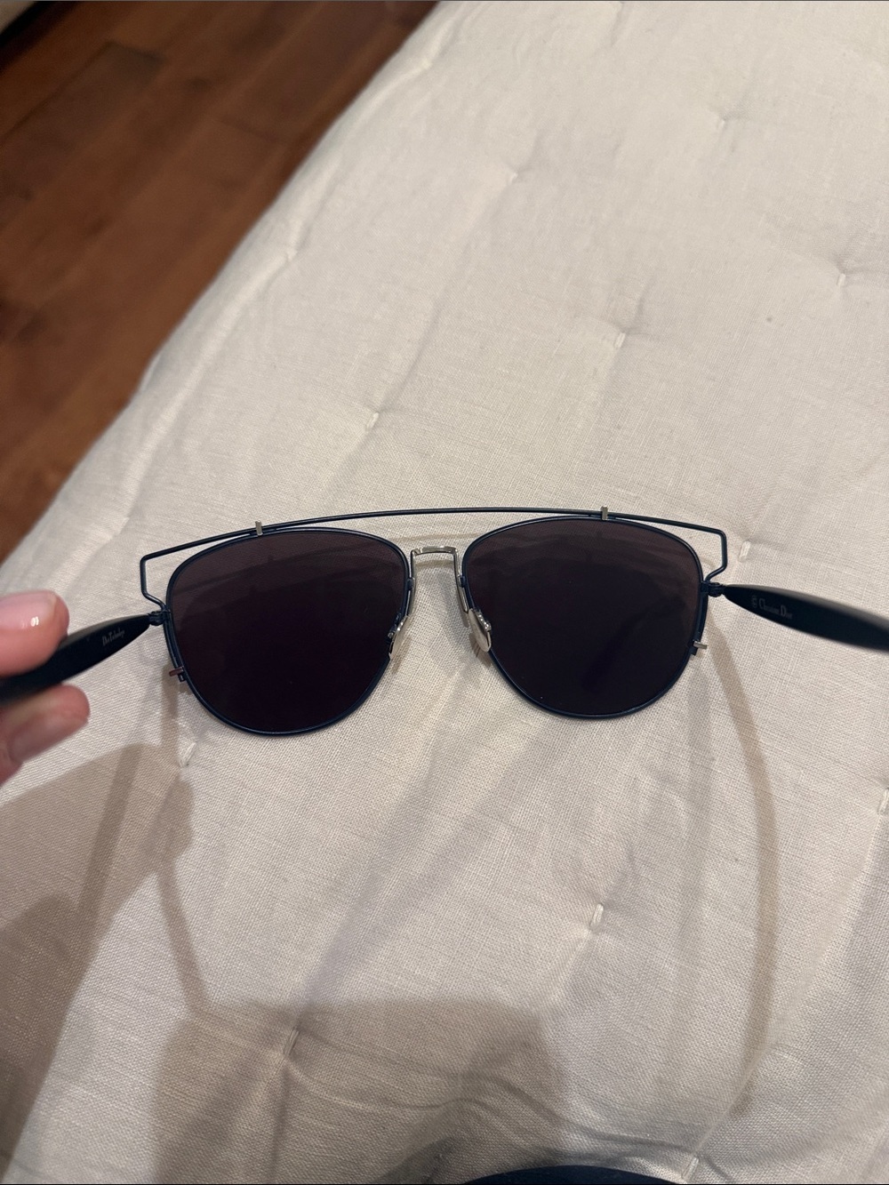 Dior Blue and Black Aviator Sunglasses - Picture 4 of 5